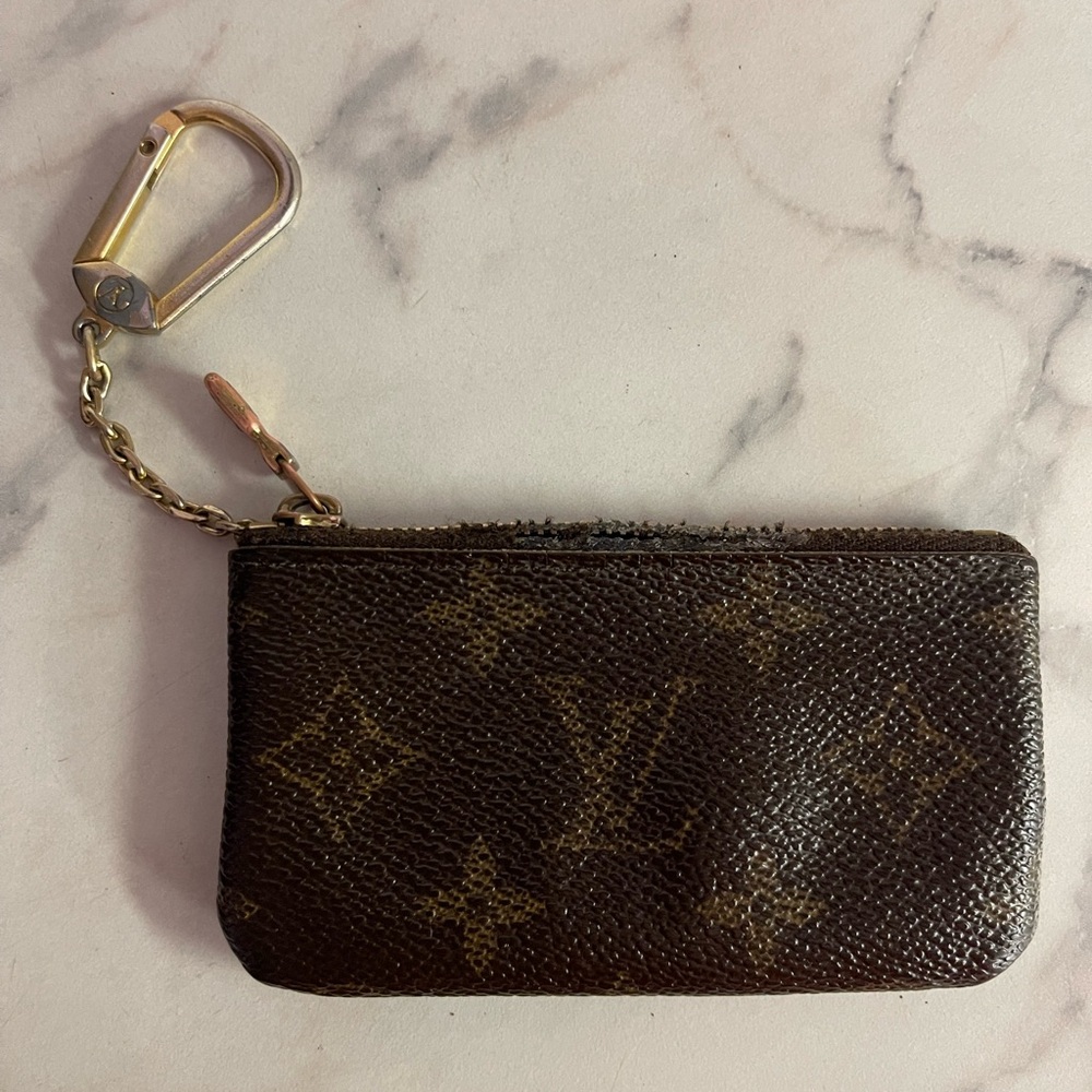 Louis Vuitton Brown Monogram Key & Card Holder with Gold Hardware